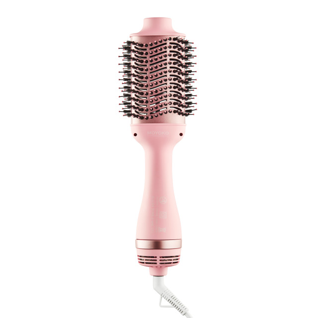 Moyoko Magnitude 2-in-1 Hot Air Hair Dryer Brush - Pink angle