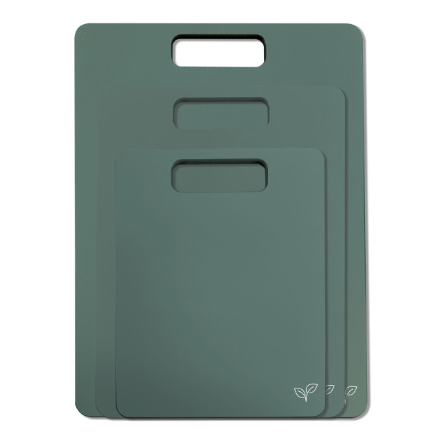 MicroGarden Eucalyptus Wood Fibre Chopping Board - 30cm showing scale
