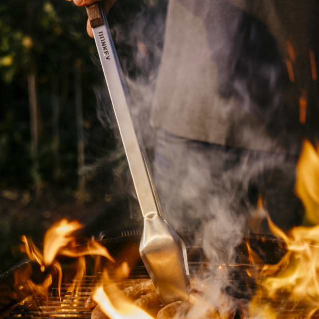 Donkey Long Tong Stainless Steel Braai Fire Tongs, 80cm