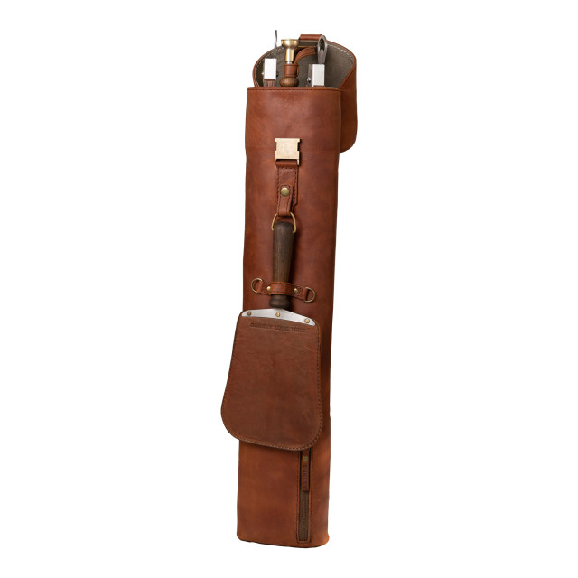 Donkey Long Tong Jack Sack Leather Carry Bag Braai Set angle