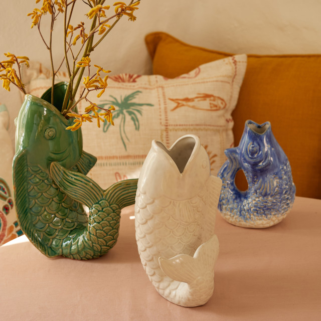 Thread Office Ceramic Fish Vase