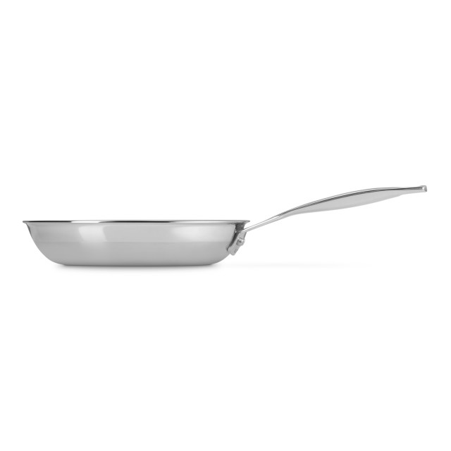 Le Creuset 3 Ply Stainless Steel Uncoated Frying Pan, 20cm angle