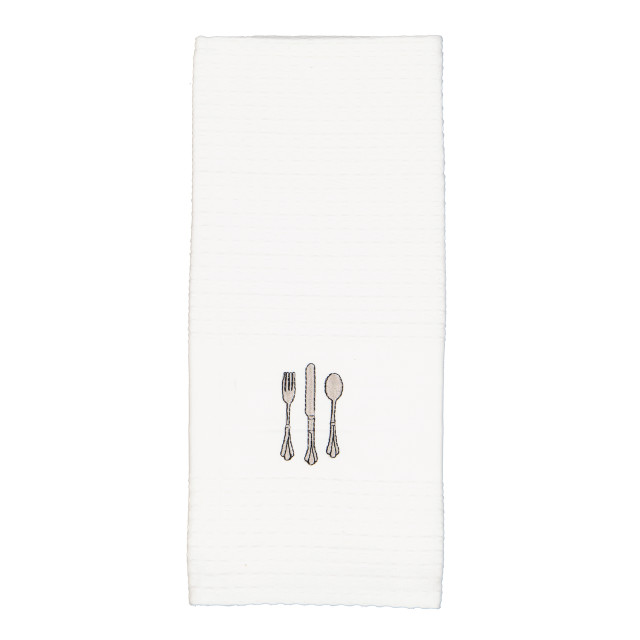 Linen House Cotton Tea Towel - Cutlery