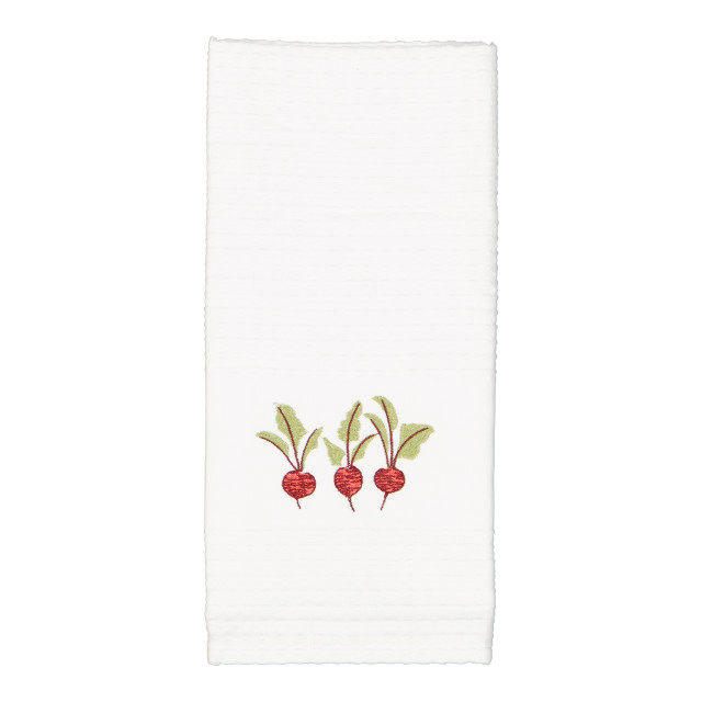 Linen House Cotton Tea Towel - Beetroot