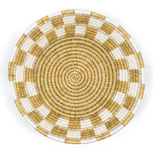 Gone Rural Large Nesting Basket - White angle