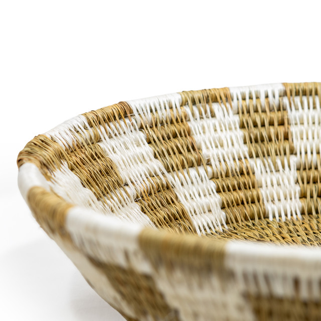 Gone Rural Large Nesting Basket - White detail