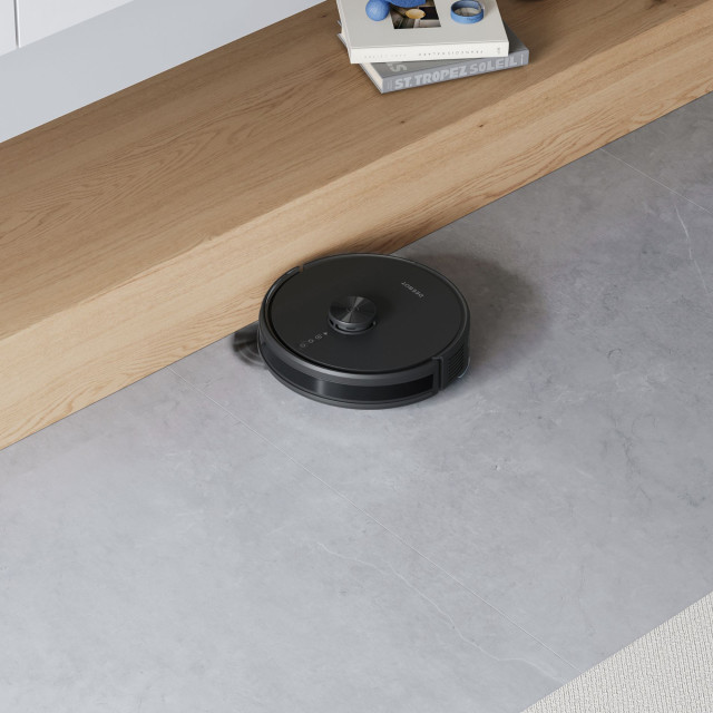 Ecovacs Deebot Y1 Pro Plus Robot Vacuum on laminated flooring