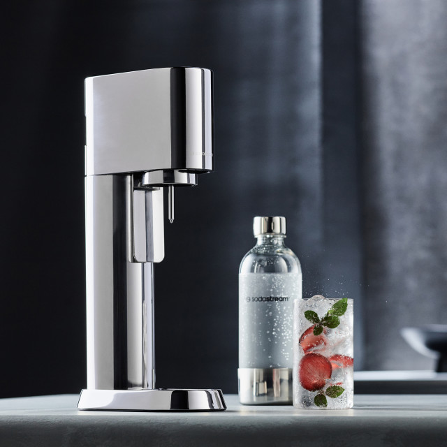 Sodastream Enso Premium Sparkling Water Maker on the kitchen counter