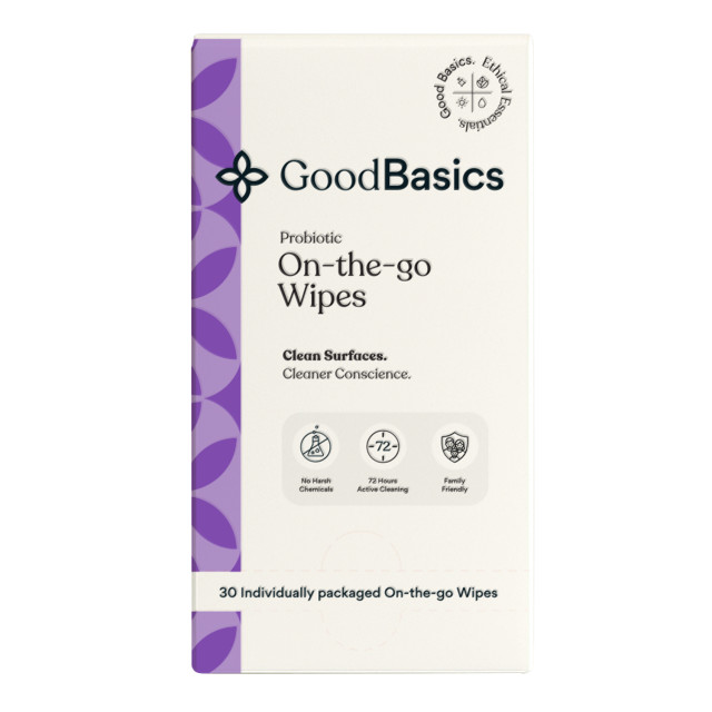 Good Basics Probiotic On-the-Go Wipes, Pack of 30