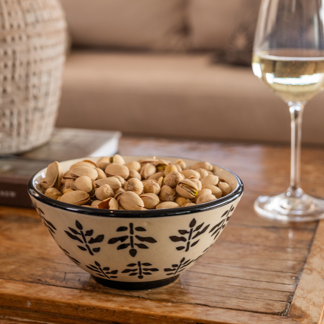 Lifestyle image of Humble & Mash Black Floral Serving Bowl, 16.5cm