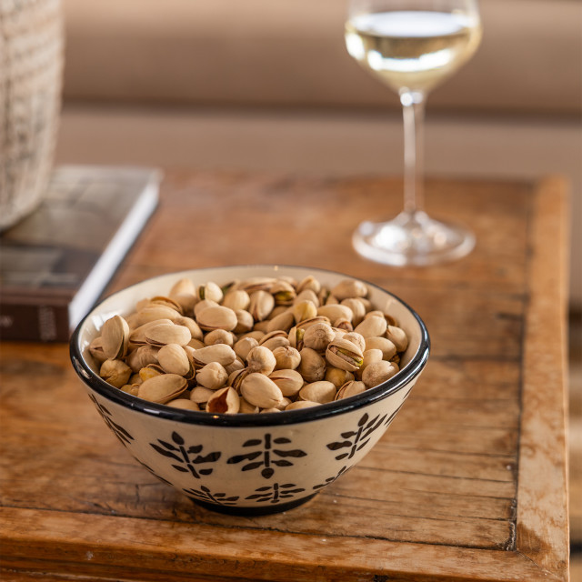Lifestyle image of Humble & Mash Black Floral Serving Bowl, 16.5cm