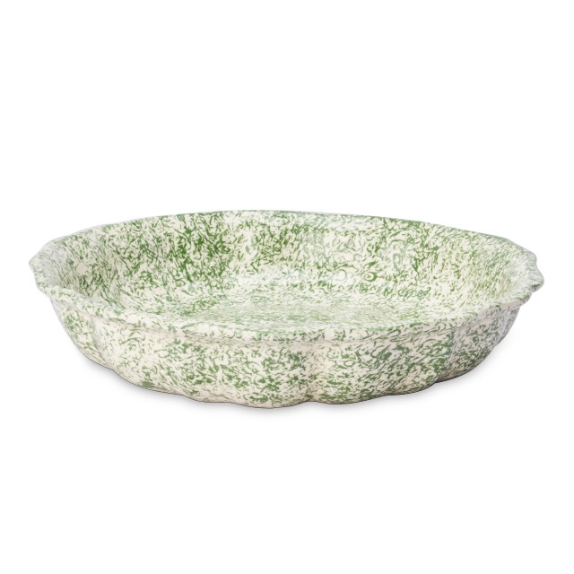 Humble & Mash Printed Splatter Ceramic Platter - Green