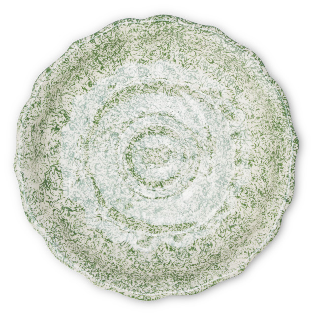 Humble & Mash Printed Splatter Ceramic Platter - Green top view