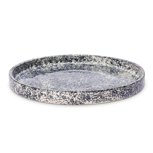 Humble & Mash Printed Black Splatter Ceramic Platter side view