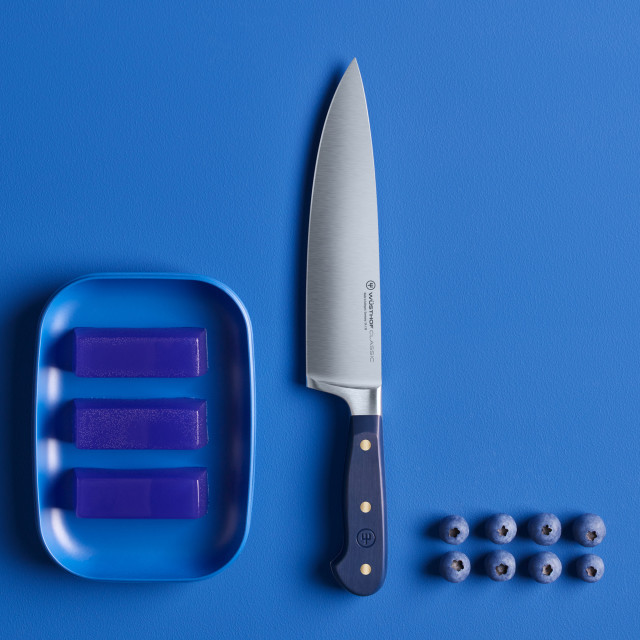 Wusthof Classic Colours Wild Blueberry Chef's Knife, 20cm with blueberries