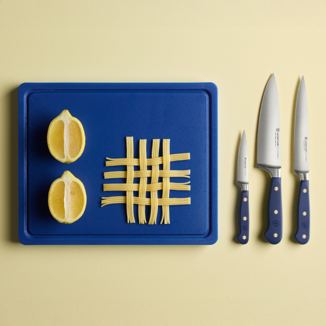 Wusthof Classic Colours Wild Blueberry Chef's Knife, 16cm with lemons