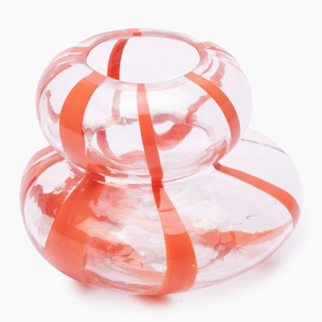 Thread Office Red Swirl Vase