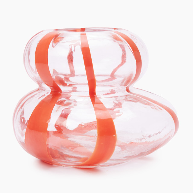 Thread Office Red Swirl Vase