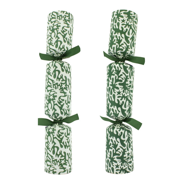 Holly & Ivy Boutique Exclusive Green Coral Crackers, Pack of 6 angle