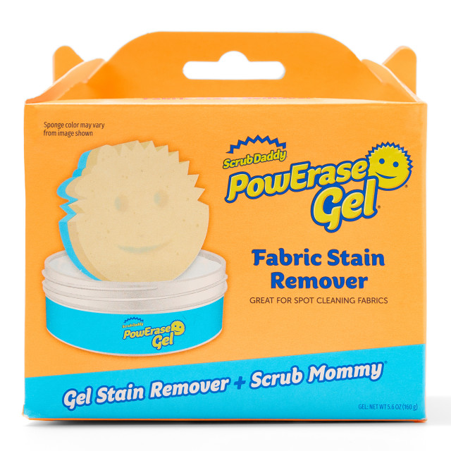 Scrub Daddy PowErase Fabric Stain Remover Gel & Blue Scrub Mommy Sponge Set angle
