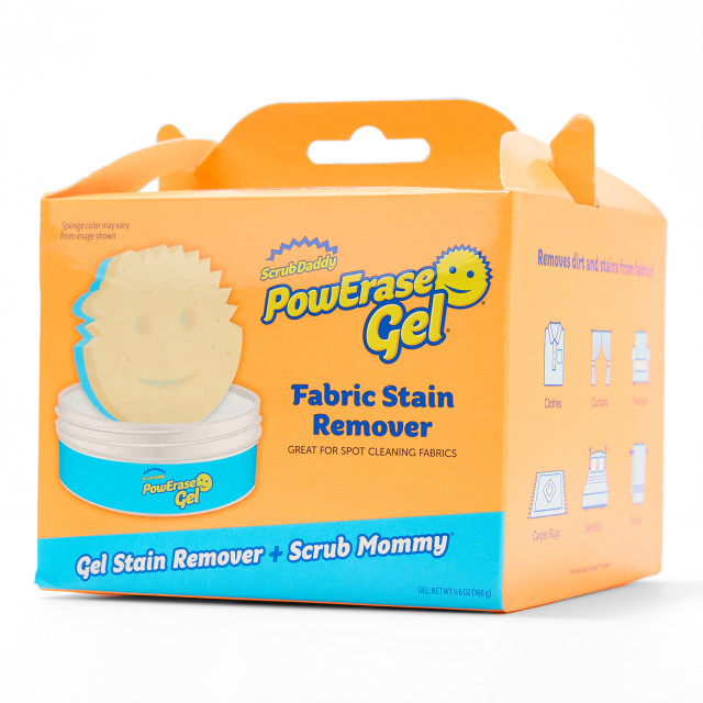 Scrub Daddy PowErase Fabric Stain Remover Gel & Blue Scrub Mommy Sponge Set