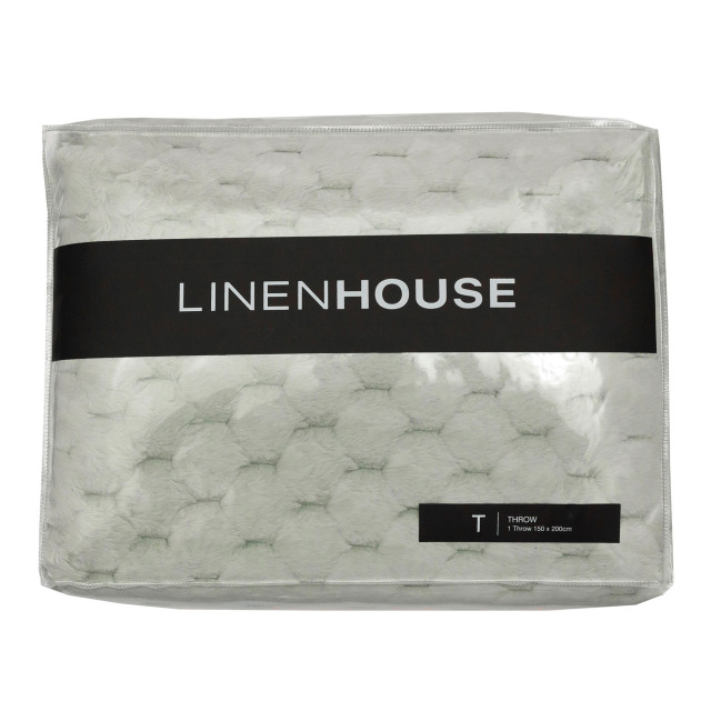 Linen House Arctic Snug Fur Throw, 150cm x 200cm - Mint Leaf packaging
