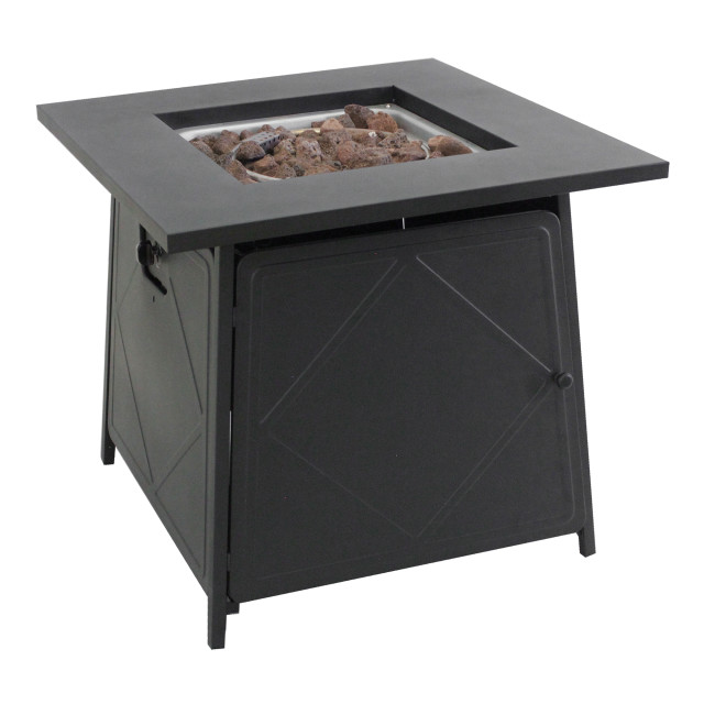 Alva Gas Fire Table with Lava Rocks & Lid