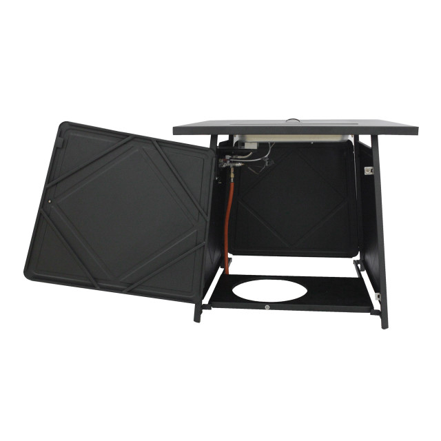 Alva Gas Fire Table with Lava Rocks & Lid angle