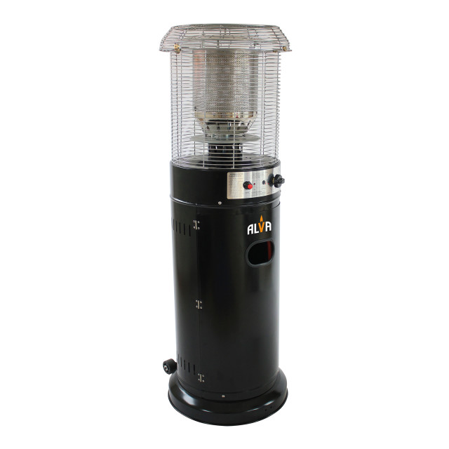 Alva Black Short Stand Patio Gas Heater