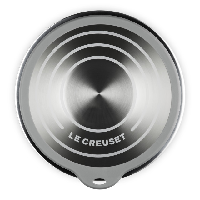 Le Creuset Stainless Steel Mixing Bowl with Glass Lid - 27cm angle