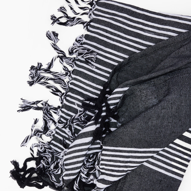 Thread Office Black Stripe Throw, 140cm x 180cm close up