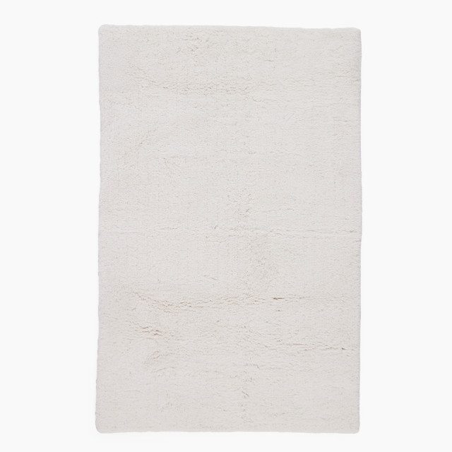Thread Office Cotton Shaggy Bath Mat, 50cm x 80cm - White