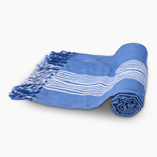 Thread Office Blue Stripe Throw, 140cm x 180cm