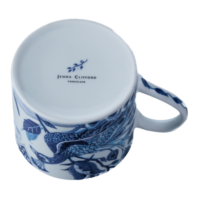 Jenna Clifford Peacock Saphire Garden Mug, 250ml angle