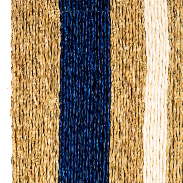 Gone Rural Rings of Jupiter Placemat - Smoke, Indigo & White detail