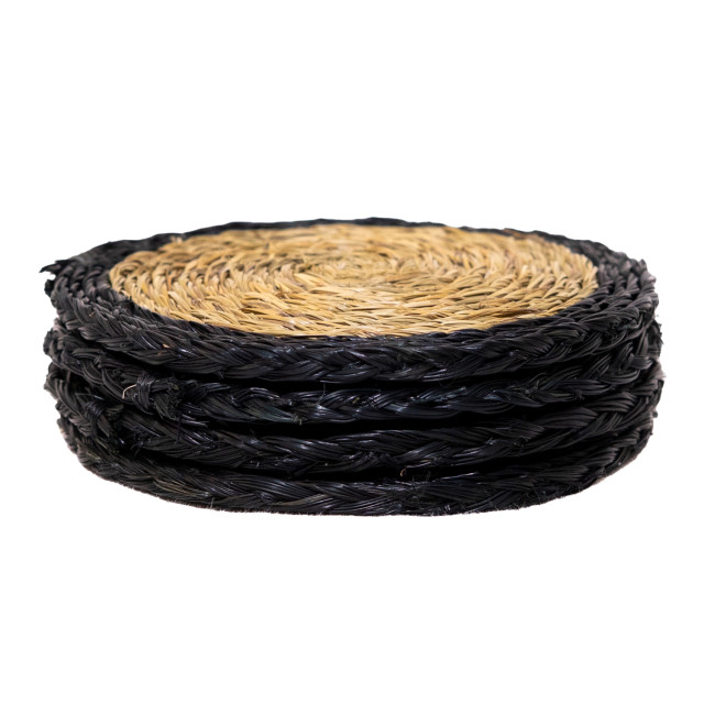 Gone Rural Trim Coasters, Set of 4 - Smoke & Black angle