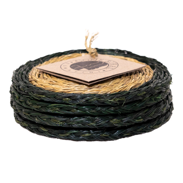 Gone Rural Trim Coasters, Set of 4 - Smoke & Forest packaging