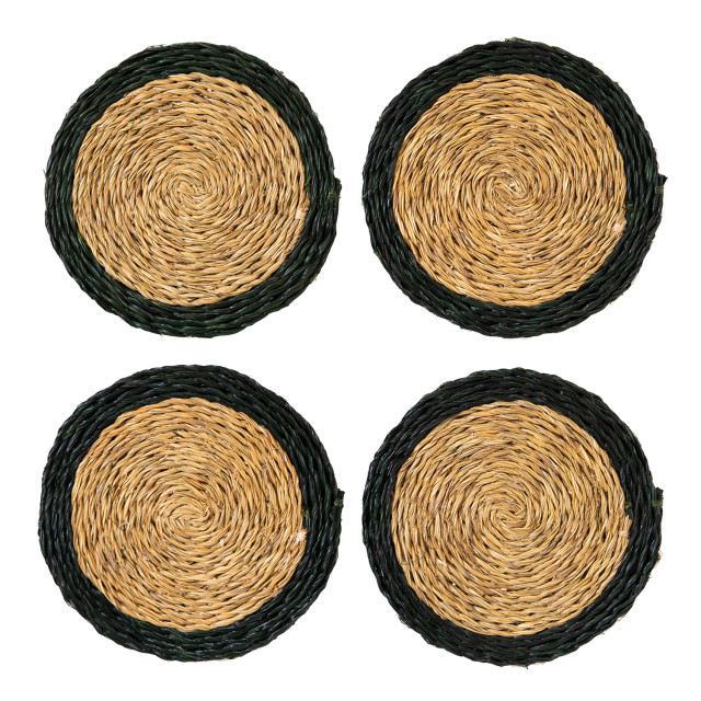 Gone Rural Trim Coasters, Set of 4 - Smoke & Forest