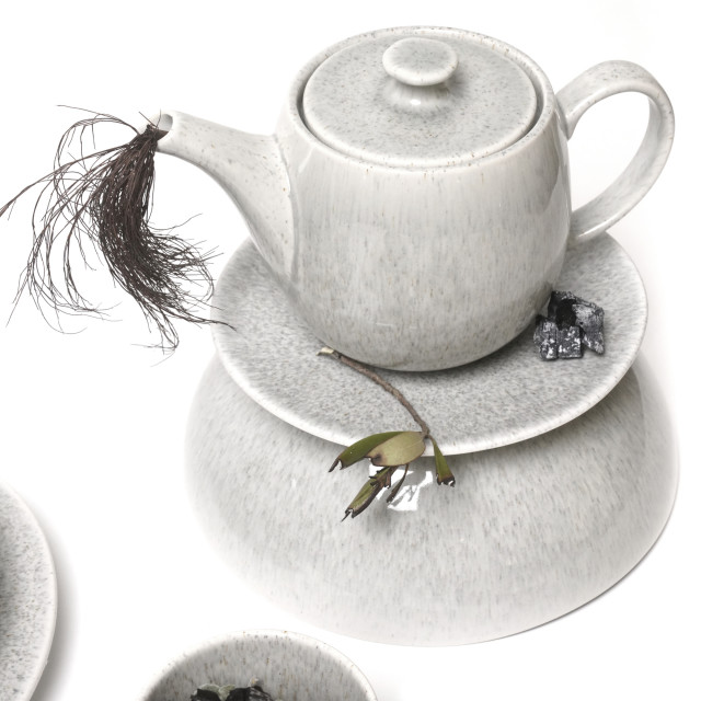 JAN Ashes & Olive Side Plates, Set of 4 - Ash grey lifestyle