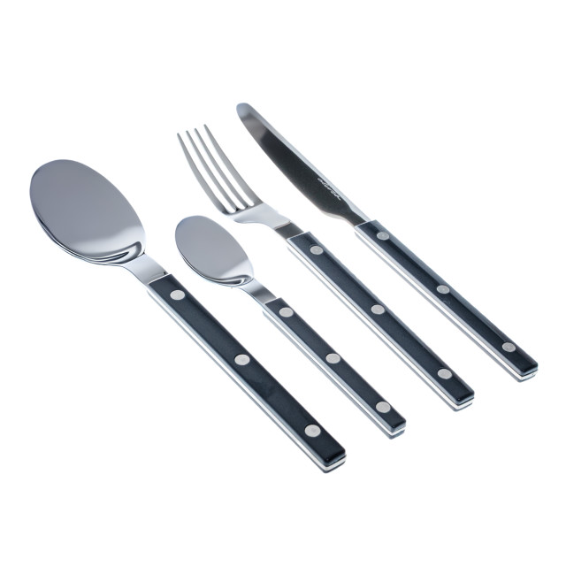Olivia Princess Stainless Steel Cutlery Set, 16-Piece - Dark Blue