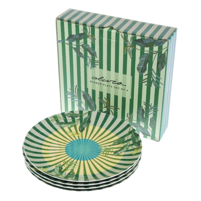 Olivia Princess Porcelain Dinner Plates, Set of 4 with packaging