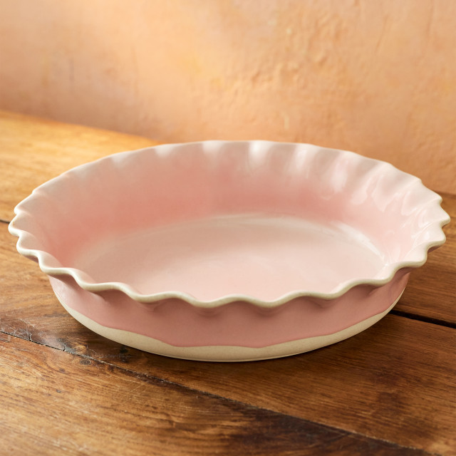Jamie Oliver Big Love Stoneware Proper Pie Dish, 28cm on the counter