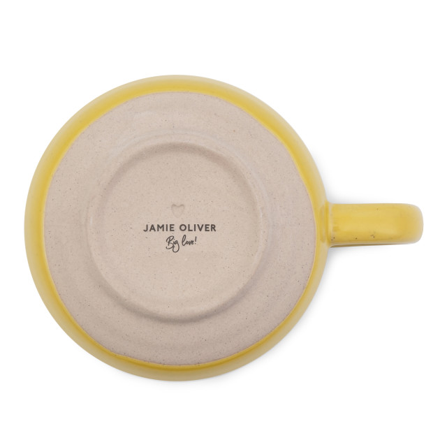Jamie Oliver Big Love Stoneware Cosy Cuppa Mug, 375ml - Yellow angle