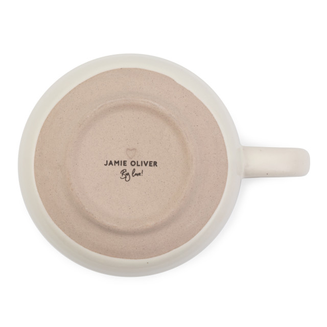 Jamie Oliver Big Love Stoneware Cosy Cuppa Mug, 375ml - White angle