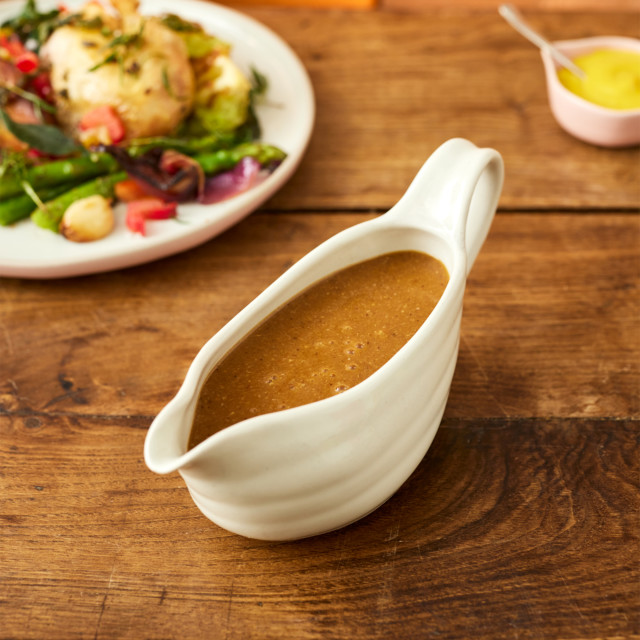 Jamie Oliver Big Love Stoneware Great Gravy Boat, 400ml with gravy