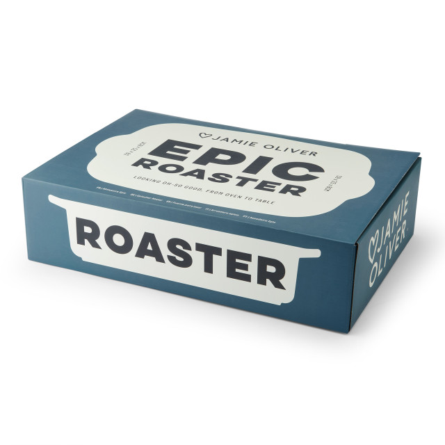 Jamie Oliver Big Love Stoneware Epic Roaster, 39cm packaging