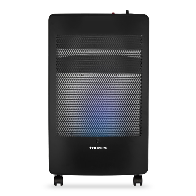 Taurus Steel Black Blue Flame Gas Heater, 3.8kW angle