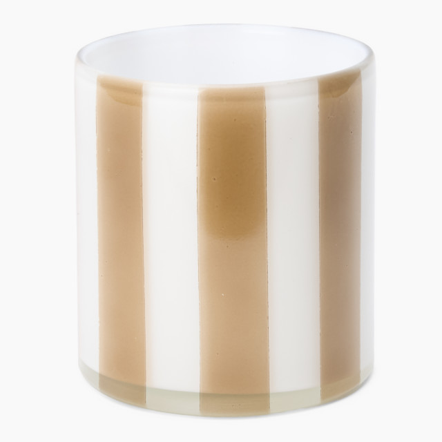 Thread Office Burnt Orange Stripe Tealight Candle Holder