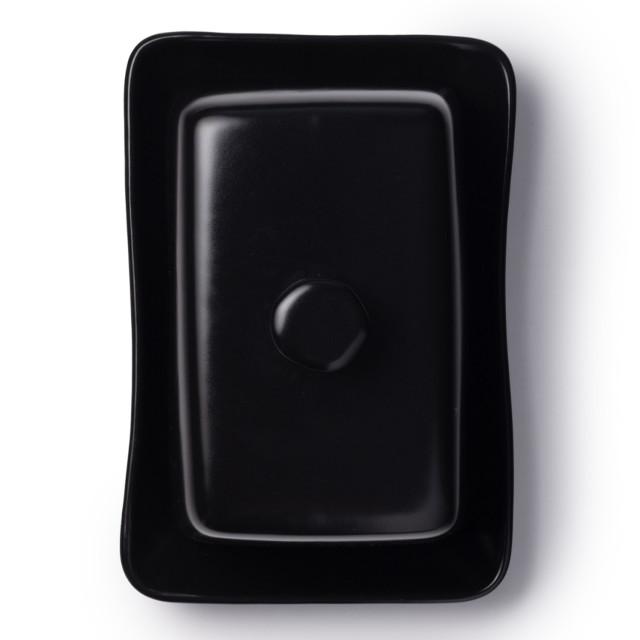 JAN Noir et Noir Butter Dish angle