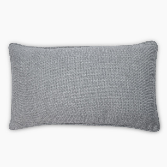 Thread Office Light Grey Grounded Scatter Cushion with Feather Blend Inner, 40cm x 70cm